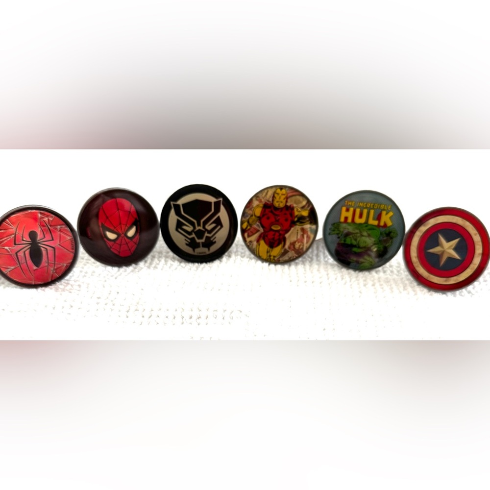 Set of 6 - Marvel Superhero Knob Set - 2 inch Round Drawer/Cabinet pulls